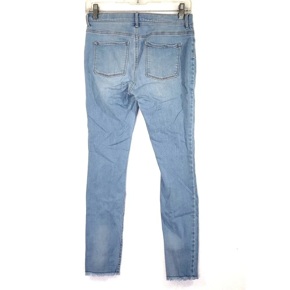 Old Navy Ballerina Jeggings Girls 16‎ Crop Light Wash Distressed Jeans Skinny